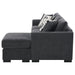 Storey Upholstered Sleeper Sectional Chaise Sofa Dark Grey - Walo Furniture