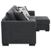 Storey Upholstered Sleeper Sectional Chaise Sofa Dark Grey - Walo Furniture