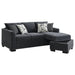 Storey Upholstered Sleeper Sectional Chaise Sofa Dark Grey - Walo Furniture