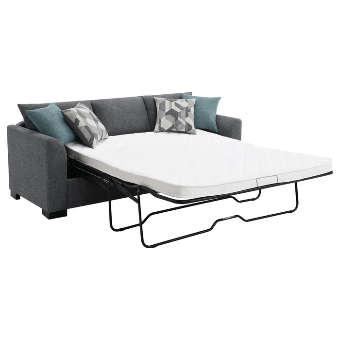 Storey Upholstered Sleeper Sectional Chaise Sofa Grey - Walo Furniture