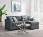 Storey Upholstered Sleeper Sectional Chaise Sofa Grey - Walo Furniture