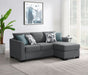 Storey Upholstered Sleeper Sectional Chaise Sofa Grey - Walo Furniture