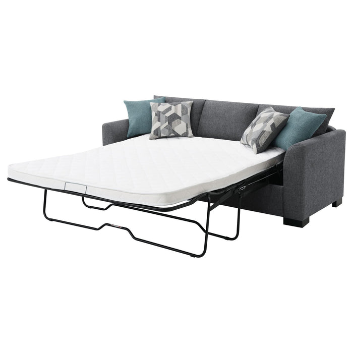 Storey Upholstered Sleeper Sectional Chaise Sofa Grey - Walo Furniture