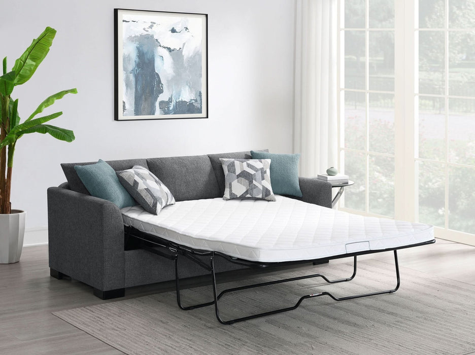 Storey Upholstered Sleeper Sectional Chaise Sofa Grey - Walo Furniture