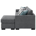 Storey Upholstered Sleeper Sectional Chaise Sofa Grey - Walo Furniture