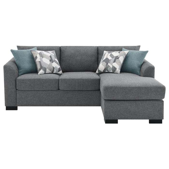 Storey Upholstered Sleeper Sectional Chaise Sofa Grey - Walo Furniture