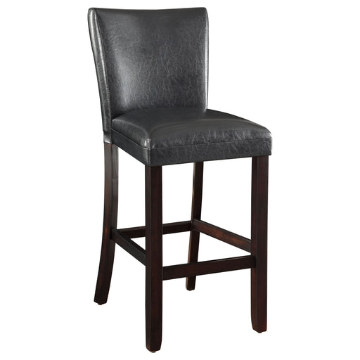 Alberton Leatherette Upholstered Bar Chair Black (Set of 2) - Walo Furniture 