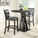 Alberton Leatherette Upholstered Bar Chair Black (Set of 2) - Walo Furniture 