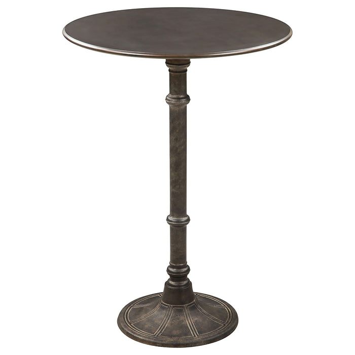 Oswego Round 30-inch Pub Height Bistro Bar Table Dark Russet - Walo Furniture 