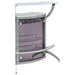 Dallas 2-shelf Curved Freestanding Home Bar Cabinet Silver - Walo Furniture 