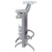 Dallas 2-shelf Curved Freestanding Home Bar Cabinet Silver - Walo Furniture 