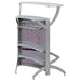 Dallas 2-shelf Curved Freestanding Home Bar Cabinet Silver - Walo Furniture 