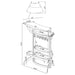 Dallas 2-shelf Curved Freestanding Home Bar Cabinet Silver - Walo Furniture 