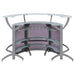 Dallas 3-piece Curved Freestanding Home Bar Cabinet Silver - Walo Furniture 