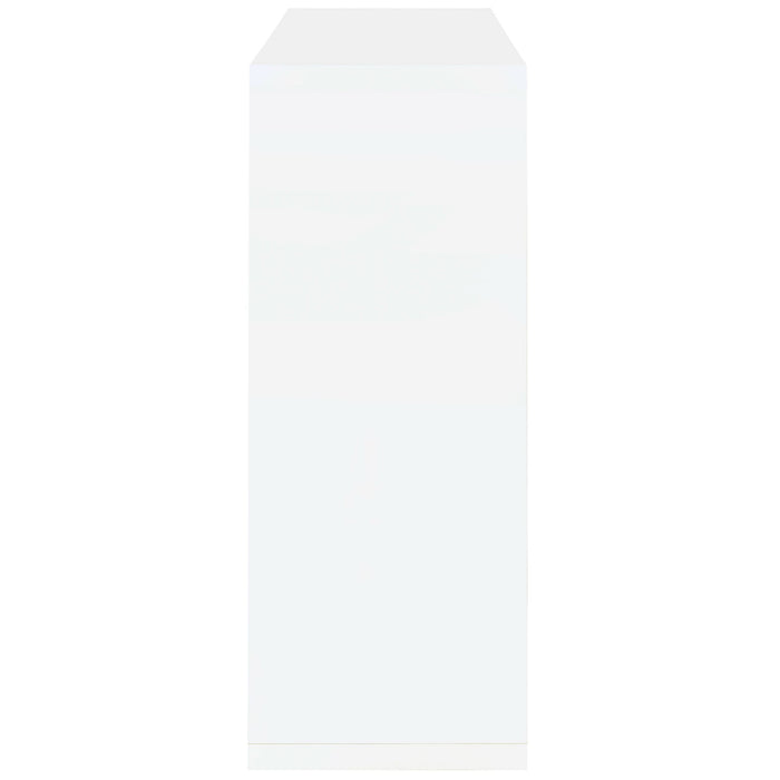 Prescott Rectangular Home Bar Table White High Gloss - Walo Furniture 