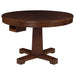 Marietta Round Dining and Billiard Poker Game Table Tobacco - Walo Furniture 