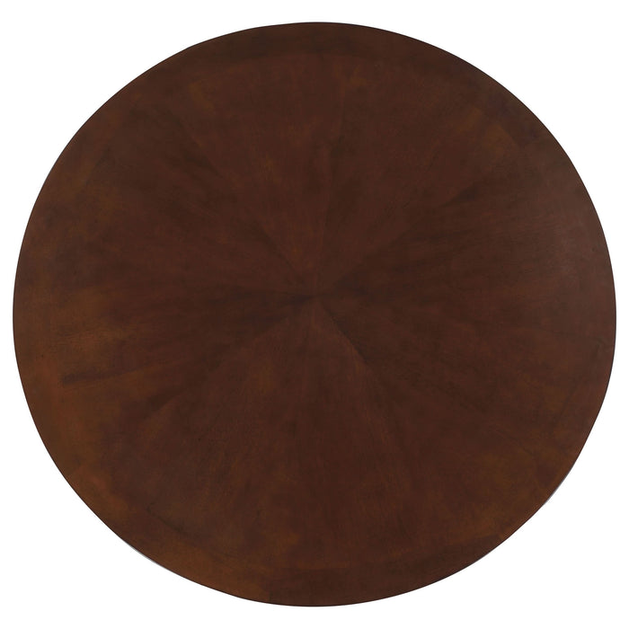 Marietta Round Dining and Billiard Poker Game Table Tobacco - Walo Furniture 