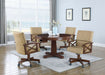 Marietta 5-piece 3-in-1 Dining and Game Table Set Tobacco - Walo Furniture 