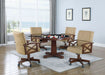 Marietta 5-piece 3-in-1 Dining and Game Table Set Tobacco - Walo Furniture 