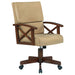 Marietta Upholstered Swivel Dining and Game Chair Tobacco - Walo Furniture 