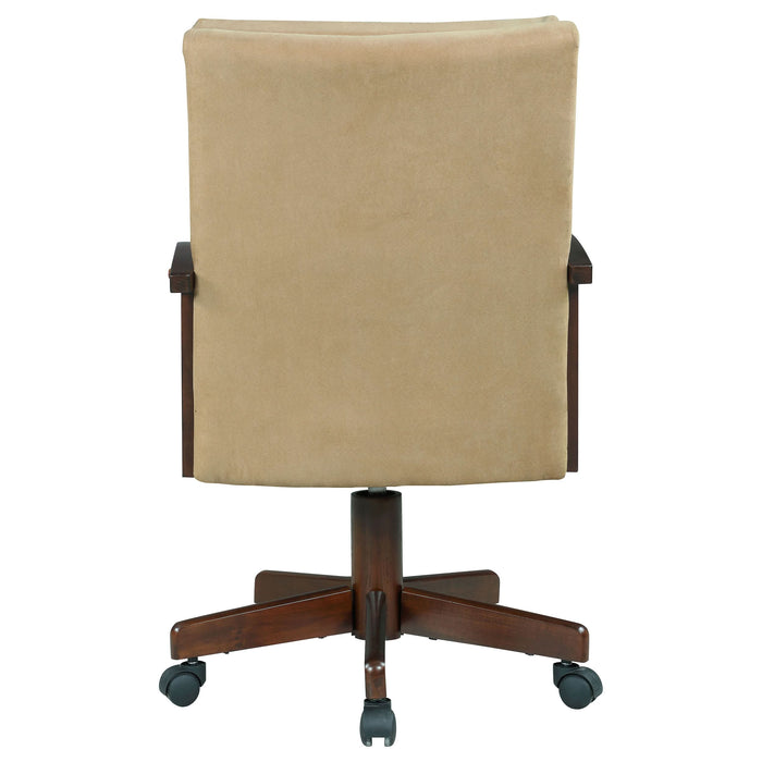 Marietta Upholstered Swivel Dining and Game Chair Tobacco - Walo Furniture 