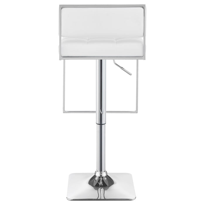 Alameda Adjustable Bar Stool Chrome and White - Walo Furniture 