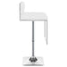 Alameda Adjustable Bar Stool Chrome and White - Walo Furniture 