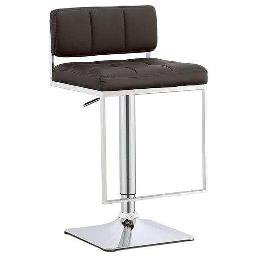 Alameda Adjustable Bar Stool Chrome and Black - Walo Furniture 