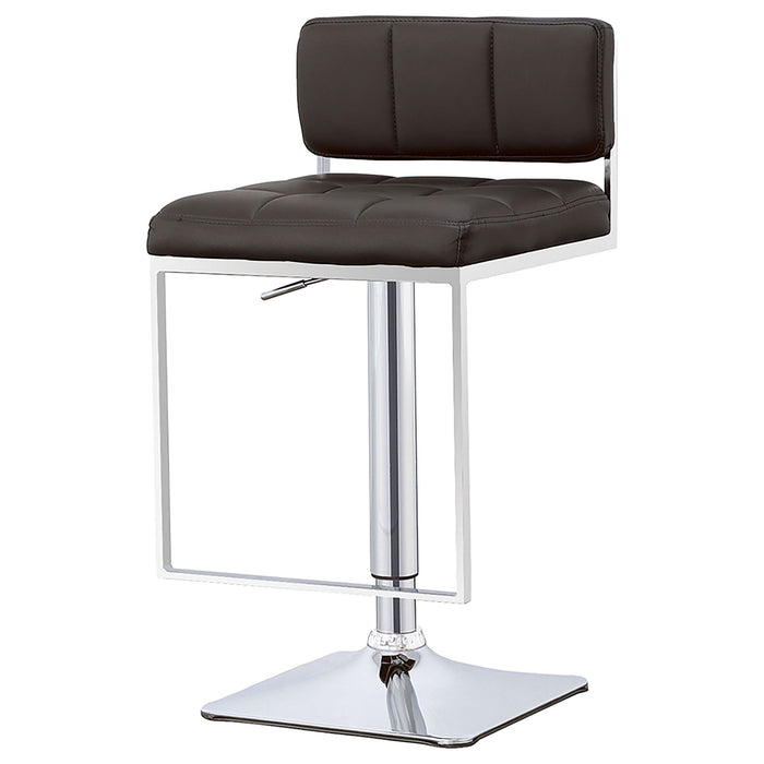 Alameda Adjustable Bar Stool Chrome and Black - Walo Furniture 