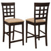 Gabriel Lattice Back Counter Chair Cappuccino (Set of 2) - Walo Furniture 