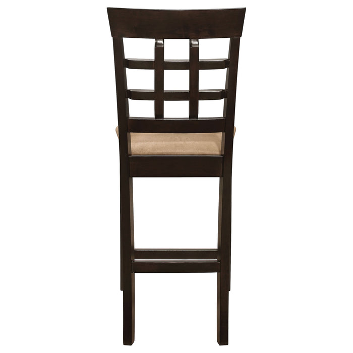 Gabriel Lattice Back Counter Chair Cappuccino (Set of 2) - Walo Furniture 