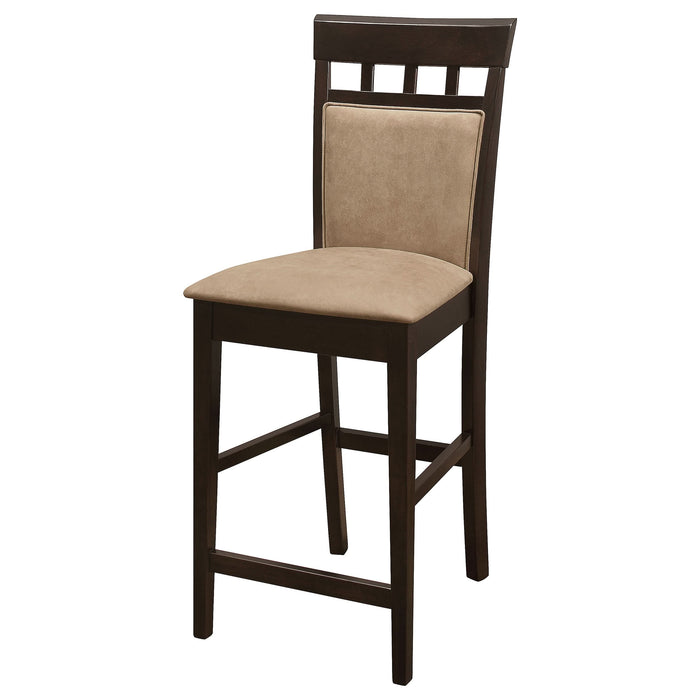 Gabriel Closed Back Counter Chair Cappuccino (Set of 2) - Walo Furniture 