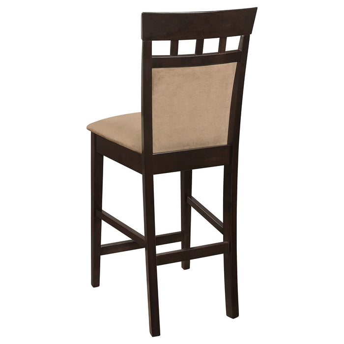 Gabriel Closed Back Counter Chair Cappuccino (Set of 2) - Walo Furniture 