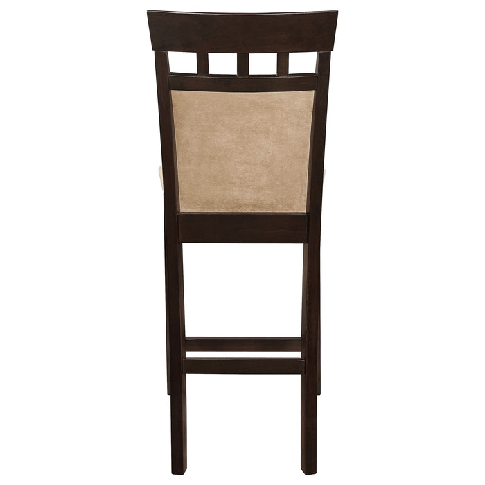 Gabriel Closed Back Counter Chair Cappuccino (Set of 2) - Walo Furniture 