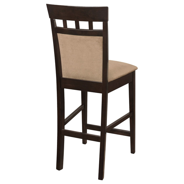 Gabriel Closed Back Counter Chair Cappuccino (Set of 2) - Walo Furniture 