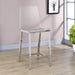 Juelia Clear Acrylic Counter Chair Chrome (Set of 2) - Walo Furniture 