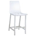 Juelia Clear Acrylic Counter Chair Chrome (Set of 2) - Walo Furniture 