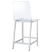 Juelia Clear Acrylic Counter Chair Chrome (Set of 2) - Walo Furniture 