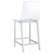 Juelia Clear Acrylic Counter Chair Chrome (Set of 2) - Walo Furniture 