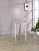 Juelia Clear Acrylic Bar Chair Chrome (Set of 2) - Walo Furniture 