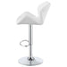 Berrington Upholstered Adjustable Bar Stool White (Set of 2) - Walo Furniture 