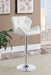 Berrington Upholstered Adjustable Bar Stool White (Set of 2) - Walo Furniture 