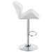 Berrington Upholstered Adjustable Bar Stool White (Set of 2) - Walo Furniture 