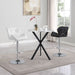 Berrington Upholstered Adjustable Bar Stool White (Set of 2) - Walo Furniture 