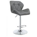 Berrington Upholstered Adjustable Bar Stool Grey (Set of 2) - Walo Furniture 