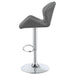 Berrington Upholstered Adjustable Bar Stool Grey (Set of 2) - Walo Furniture 