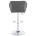 Berrington Upholstered Adjustable Bar Stool Grey (Set of 2) - Walo Furniture 