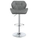 Berrington Upholstered Adjustable Bar Stool Grey (Set of 2) - Walo Furniture 