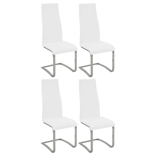 Montclair Upholstered Dining Side Chair White (Set of 4) - Walo Furniture 