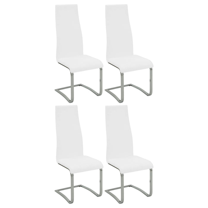 Montclair Upholstered Dining Side Chair White (Set of 4) - Walo Furniture 